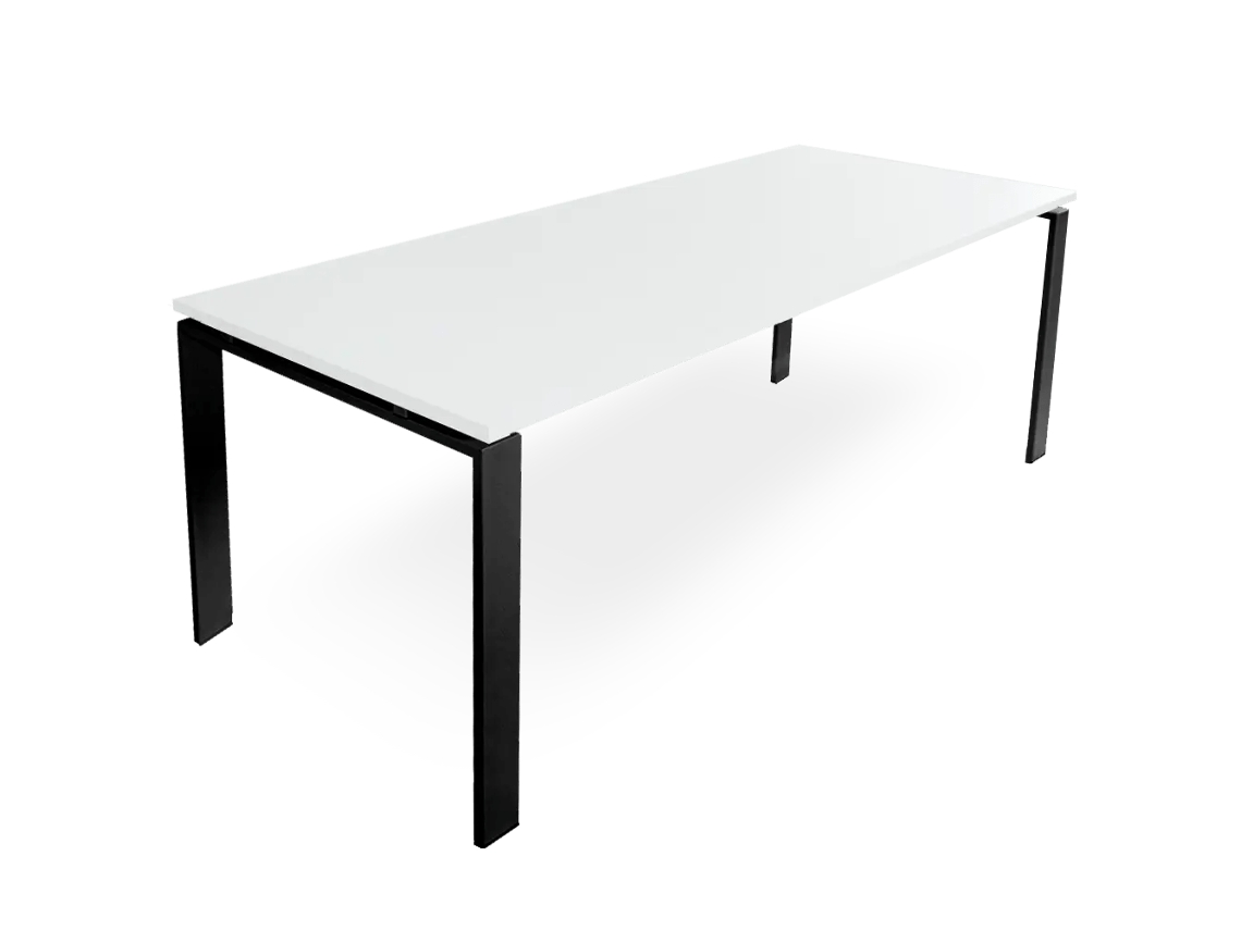 Mesa de quadro aberto. 190x60cm. Branco. OFILIKE
