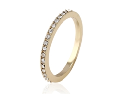 Anel De Liga Com Strass Presente Feminino Simples