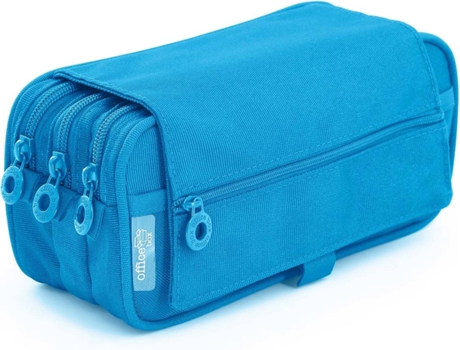 Estojo Escolar OFFICEBOX Escolar (Poliéster - 22 x 11 x 9 cm - Azul Claro)