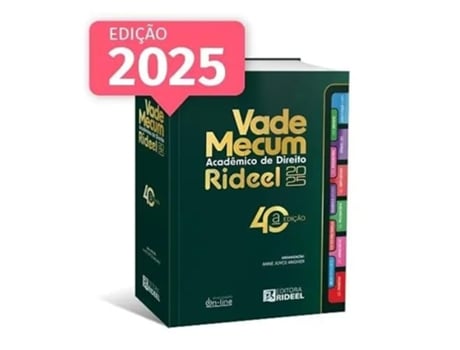 Livro Vade Mecum Acadêmico De Direito Rideel 2025 - 40 Edição De Anne Joyce Angher (português Do Brasil - Capa Dura)