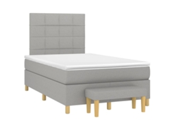 Box Spring Bed, Box Spring Beds Vidaxl Cinzeto Tecido (120 X 190 Cm)