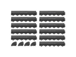 Kit de bordas de transição modulares intertravadas para pisos de garagem, 11 peças, VEVOR