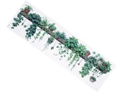 Adesivos De Parede Com Plantas Verdes, Decalques Tropicais, 40 X 16 X 11,81 Polegadas, Pvc