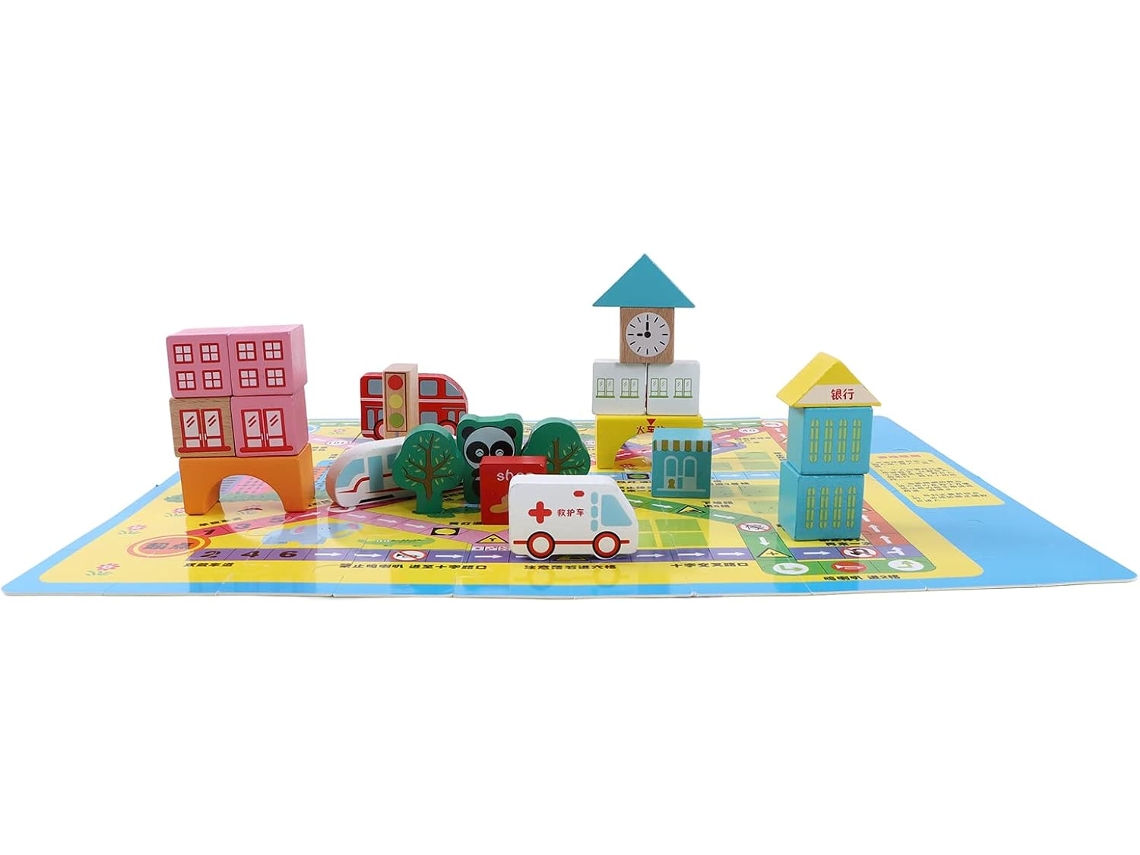 Jogo Educativo De Empilhar Para Crianças - 122 Blocos Pré-escola E