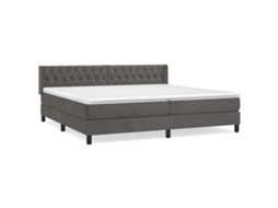 Box Spring Bed, Box Spring Beds Vidaxl Cinzeto Veludo (200 X 200 Cm)