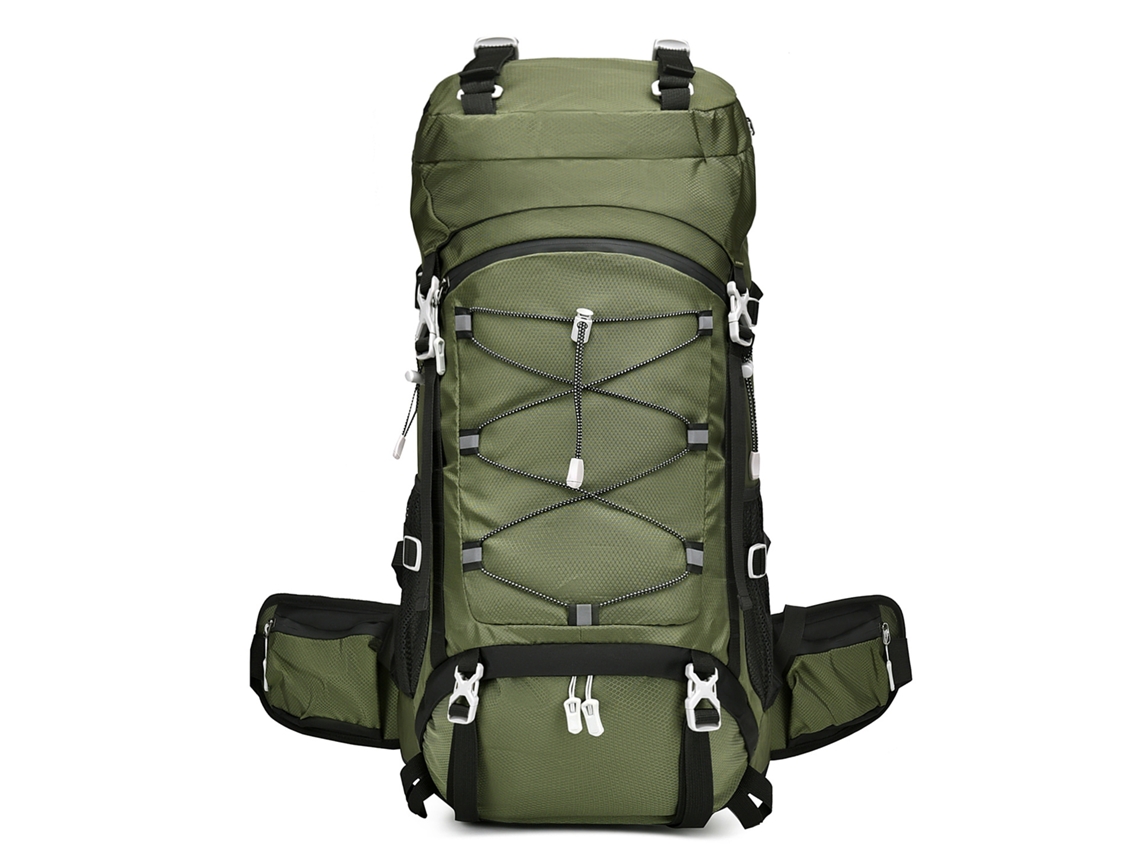Mochila Esportiva Para Atividades Ao Ar Livre (verde Militar), Grande Capacidade, Ideal Para Caminhadas E Acampamentos.