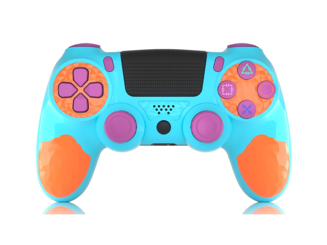 Controlador Sem Fio Compatível com Ps4/Ps4 Slim/Ps4 Pro com Sensor de Movimento de 6 Eixos/Entrada de Áudio de 3 5 Mm Baga Azul