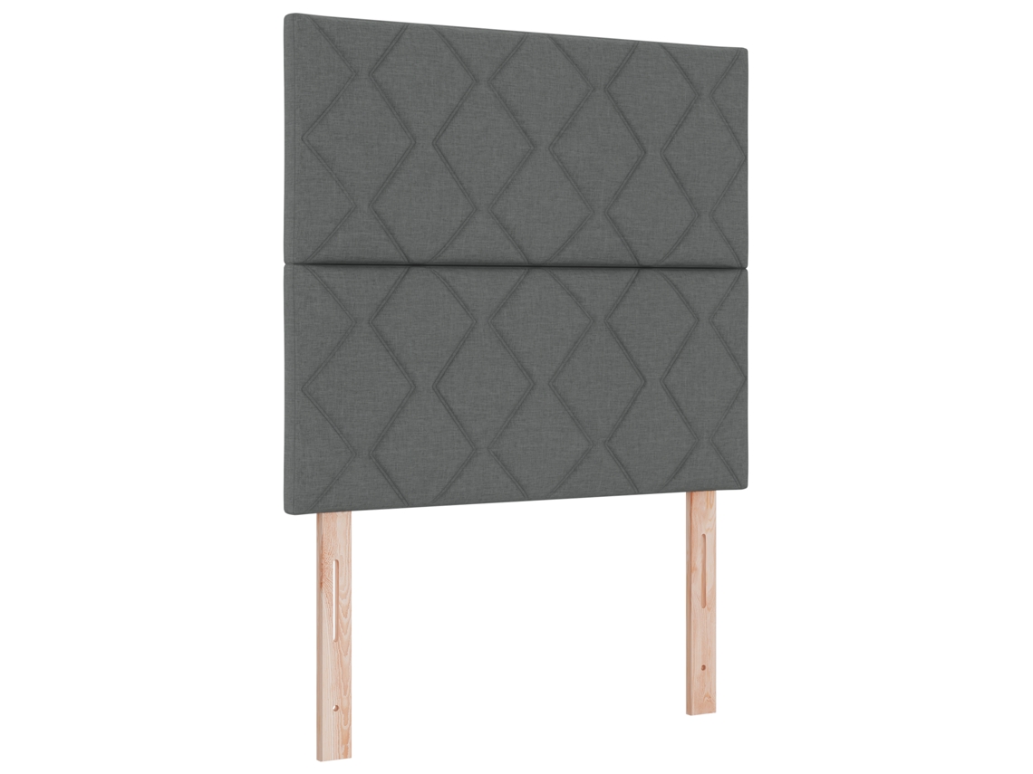 Cama Bocom Colchão E Luz Led Cinza Escuro Tecido Vidaxl Cinzento Fabric (100x200 Cm)