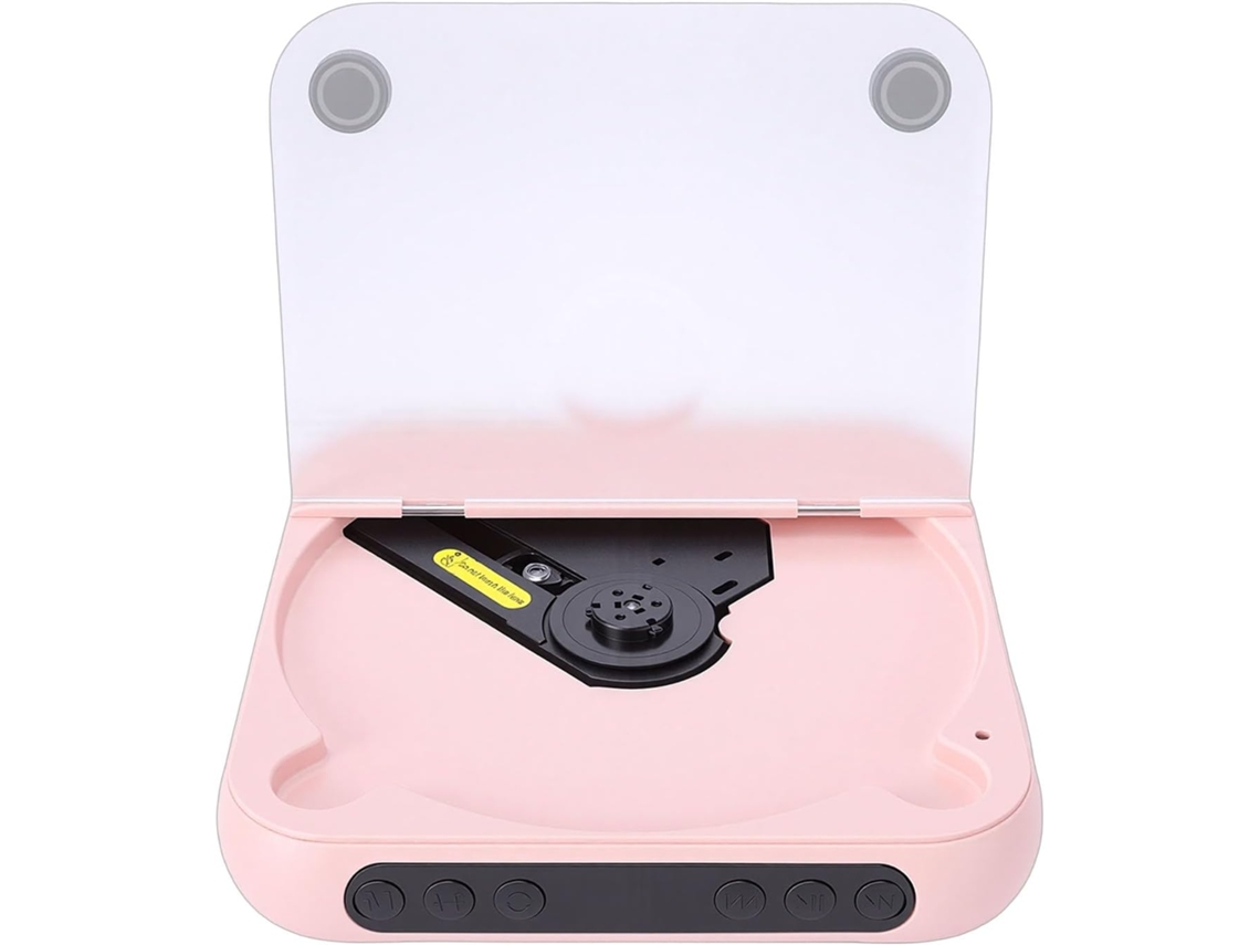 Leitor Cd Portátil Dpofirs Com Bluetooth, 2 Alto-falantes, De Recarregável Para Casa, Carro E Atividades Ao