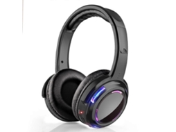 Fones de ouvido sem fio UHF Hengrongshen com cancelamento de ruído e 9 LEDs (preto)