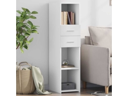 Vidaxl Armário Alto 30x42,5x124 Cm Derivados De Madeira Branco