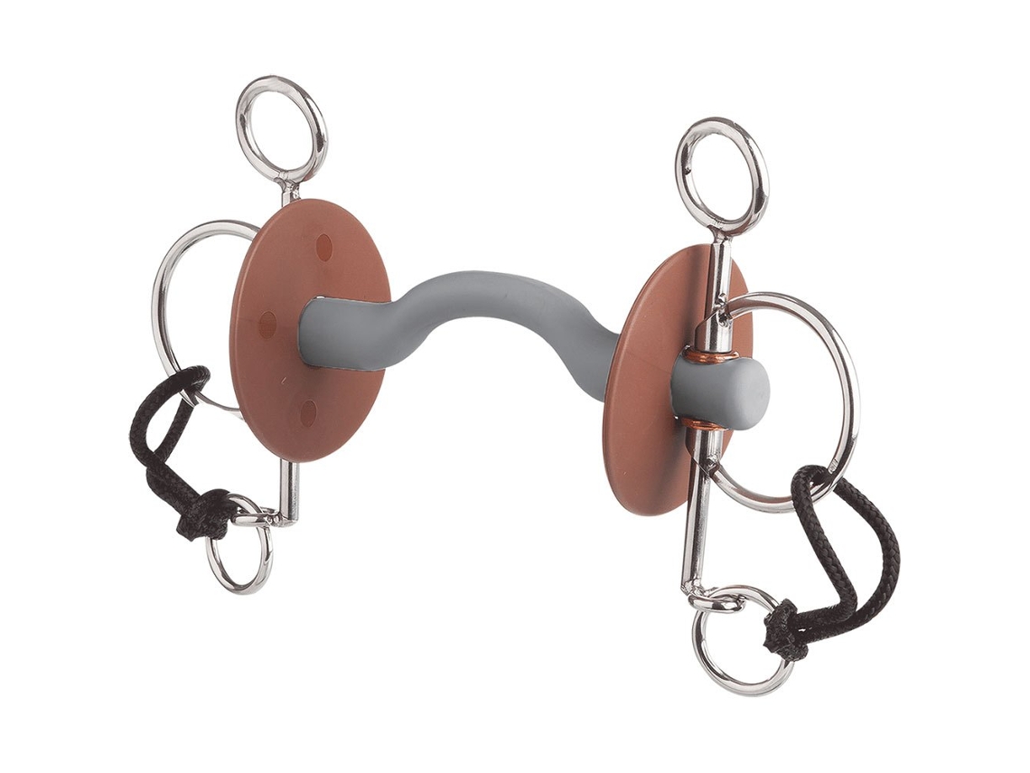 Broca Suave Snaffle Port Língua Curta Pelham Prateado 140 Mmberis