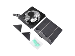 Ventilador Portátil Solar 20w 5v com Suportes Usb