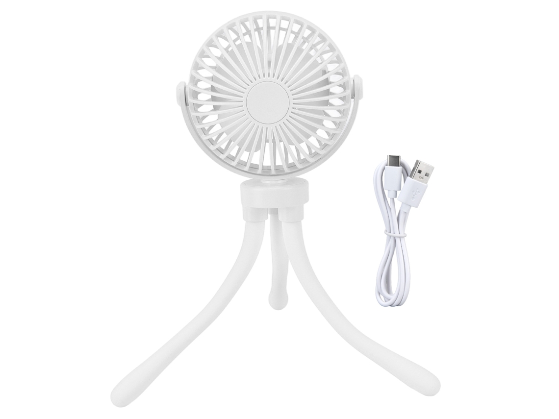 Ventilador Portátil Usb Bebê com Tripé Deformável Branco