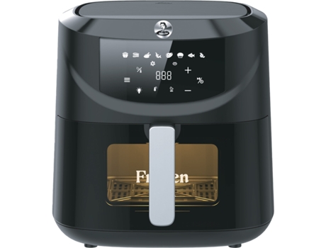 Fritadeira Sem Óleo JUANITA 7 6L -Vintage Airfryer 2000W com Painel de Toque Led 8 Programas Cesto Antiaderente e Temporizador