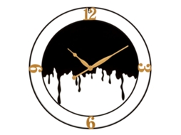 Relógio De Parede Splash Cm Ø 66x4 Único / Preto Dourado