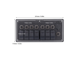 Laxiscreed Painel De Comutadores Marine Com 7 Conjuntos E Proteção Contra Sobrecarga Para Iates 12v