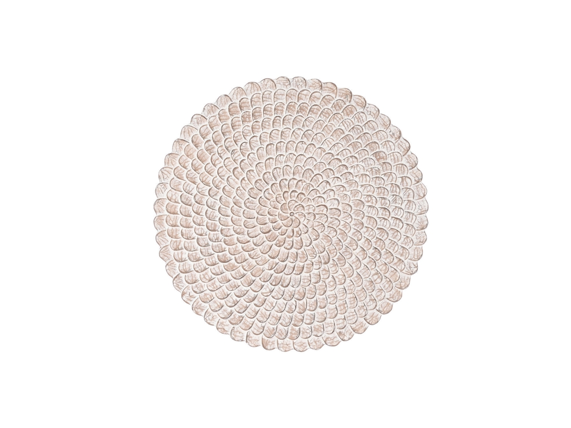 Decoração de Parede em Mdf Branco com Acabamento Envelhecido, 120x3x120cm ALEXANDRA HOUSE LIVING
