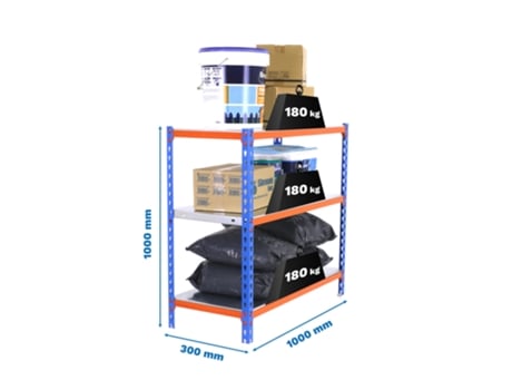 Simonclick Plus 3/300 1000 Azul/laranja/galva Prateleira Metálica