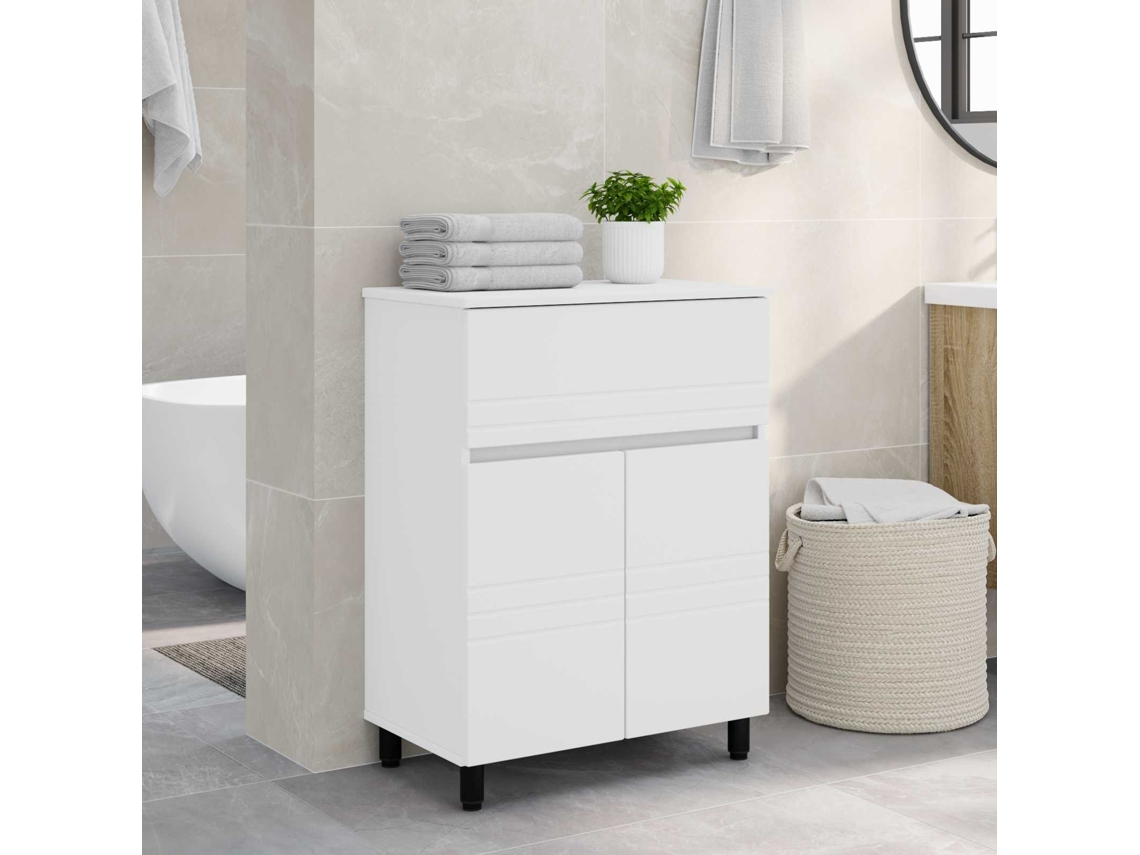 Vidaxl Unidade De Vaidade Para Banheiro Branco 60 X 35 X 80 Cm