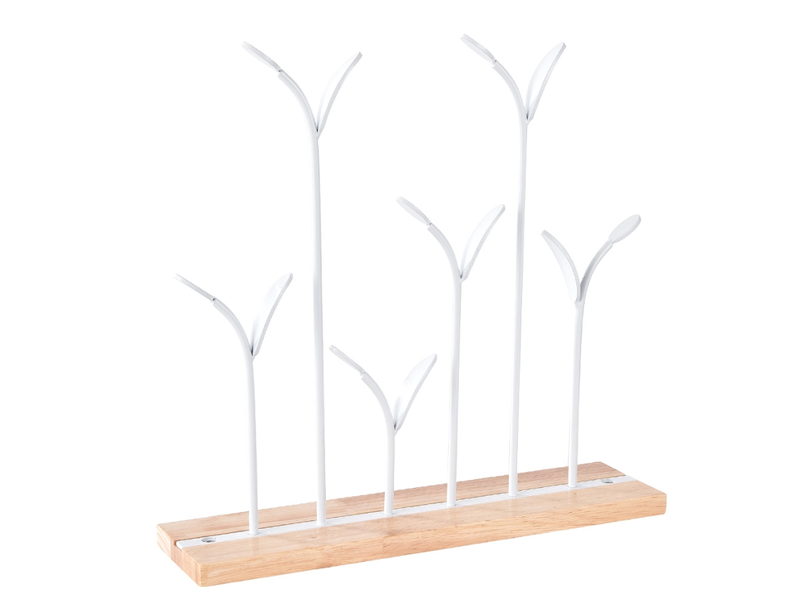 Rack de Armazenamento de Joias Estilo Europeu Diy Mesa Prateleira para Brincos Colares Anéis Branco | S/MARCA