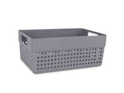 Cesta Multiuso 23.5X15.5X10 Cm Prateadoconfortime