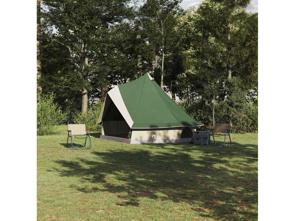 Vidaxl Barraca Tipi 8 Pessoa Verde Tafetá