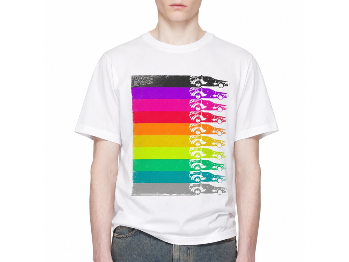 Rockinstone Back To The Future Movie The Colors Duke White Adult T-shirt Size:l