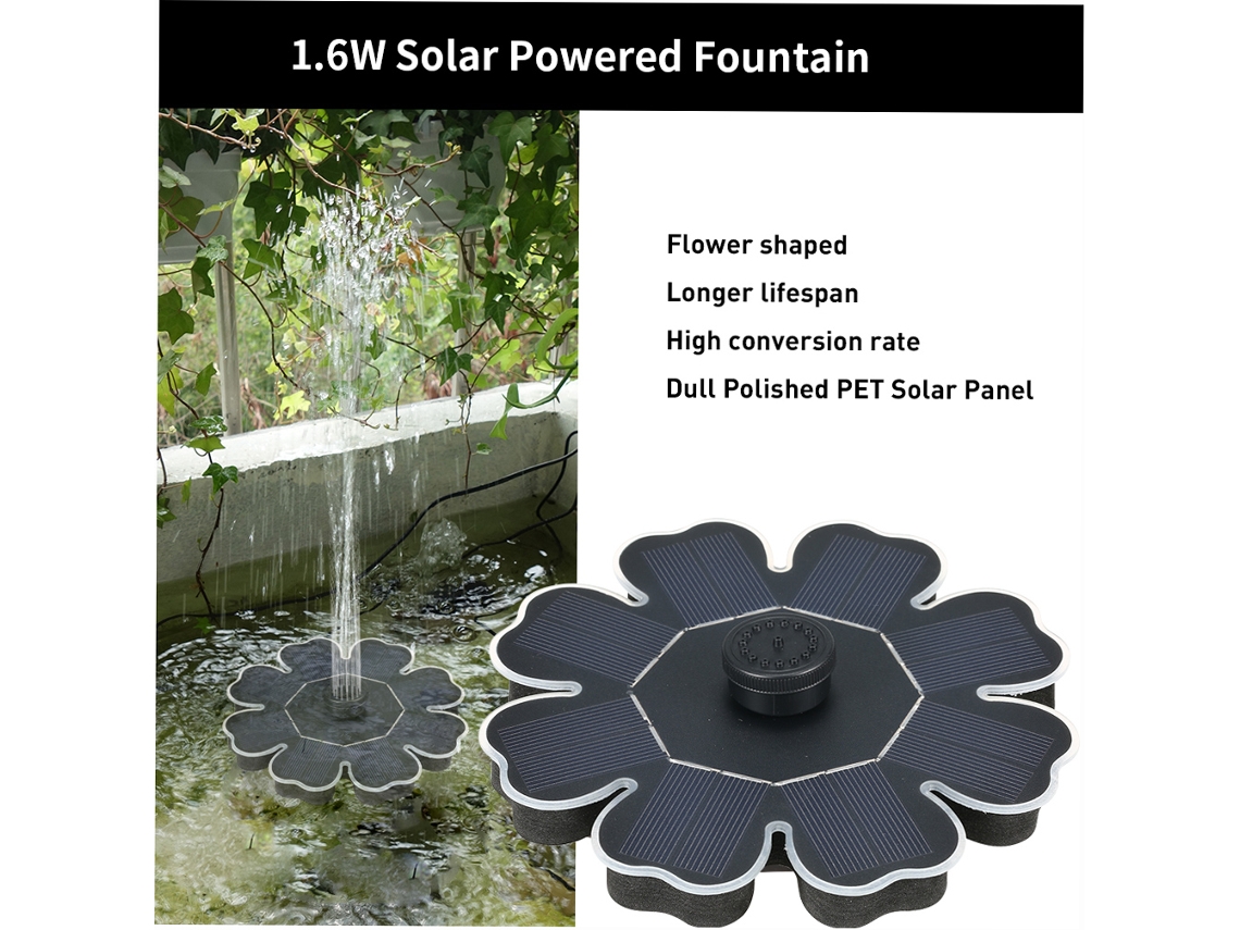 Fontaine Solaire Anself Piscina Jardim 8v 2w