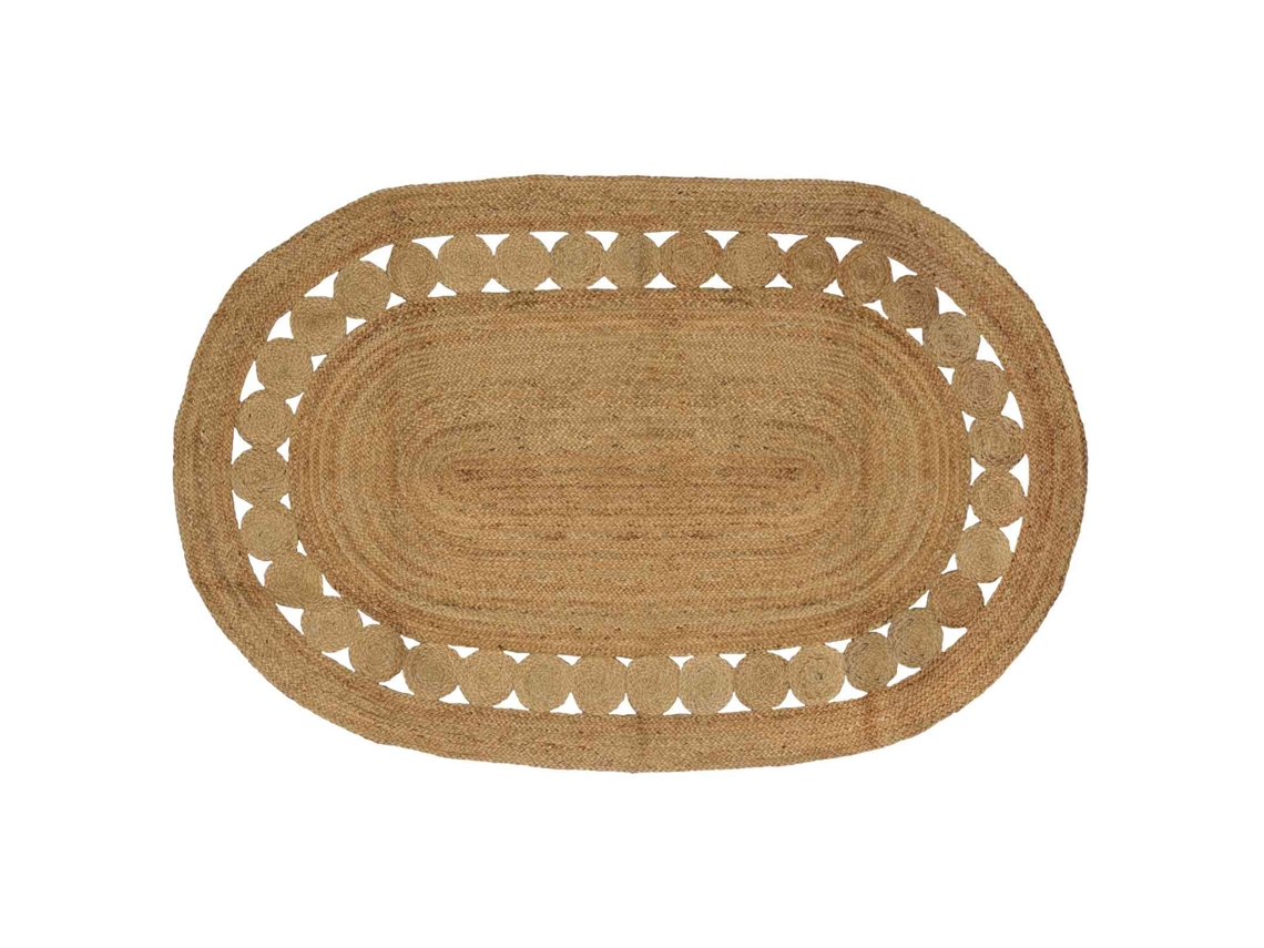 Conjunto 1 Tapete De Área Vidaxl Castanho Juta (205 X 305 Cm)