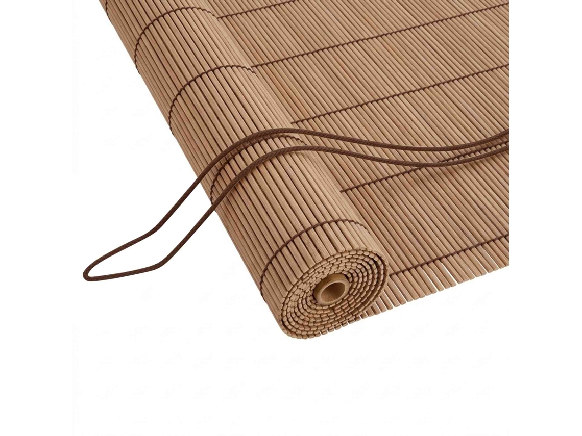 Vidaxl Estores De Rolo Castanho 40 X 220 Cm Bambu