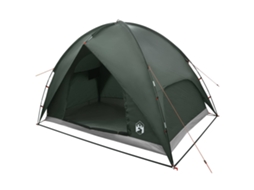 Vidaxl Tenda De Camping Com Capa De Chuva Impermeável Verde Exército