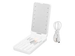 Bolsa Espejo Led Giratorio Plegable Para Maquillaje De Viaje