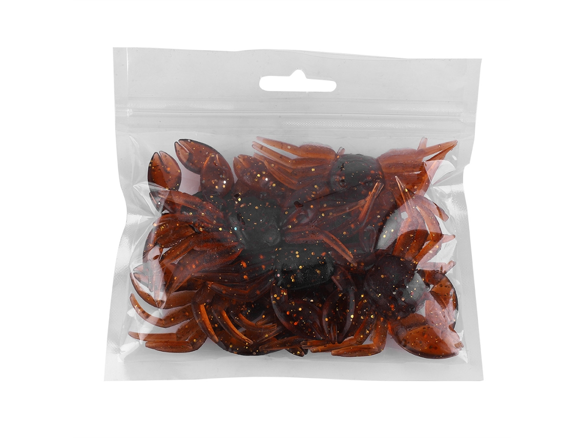 Isca Artificial Caranguejo Mole 3d 10pcs (marrom)