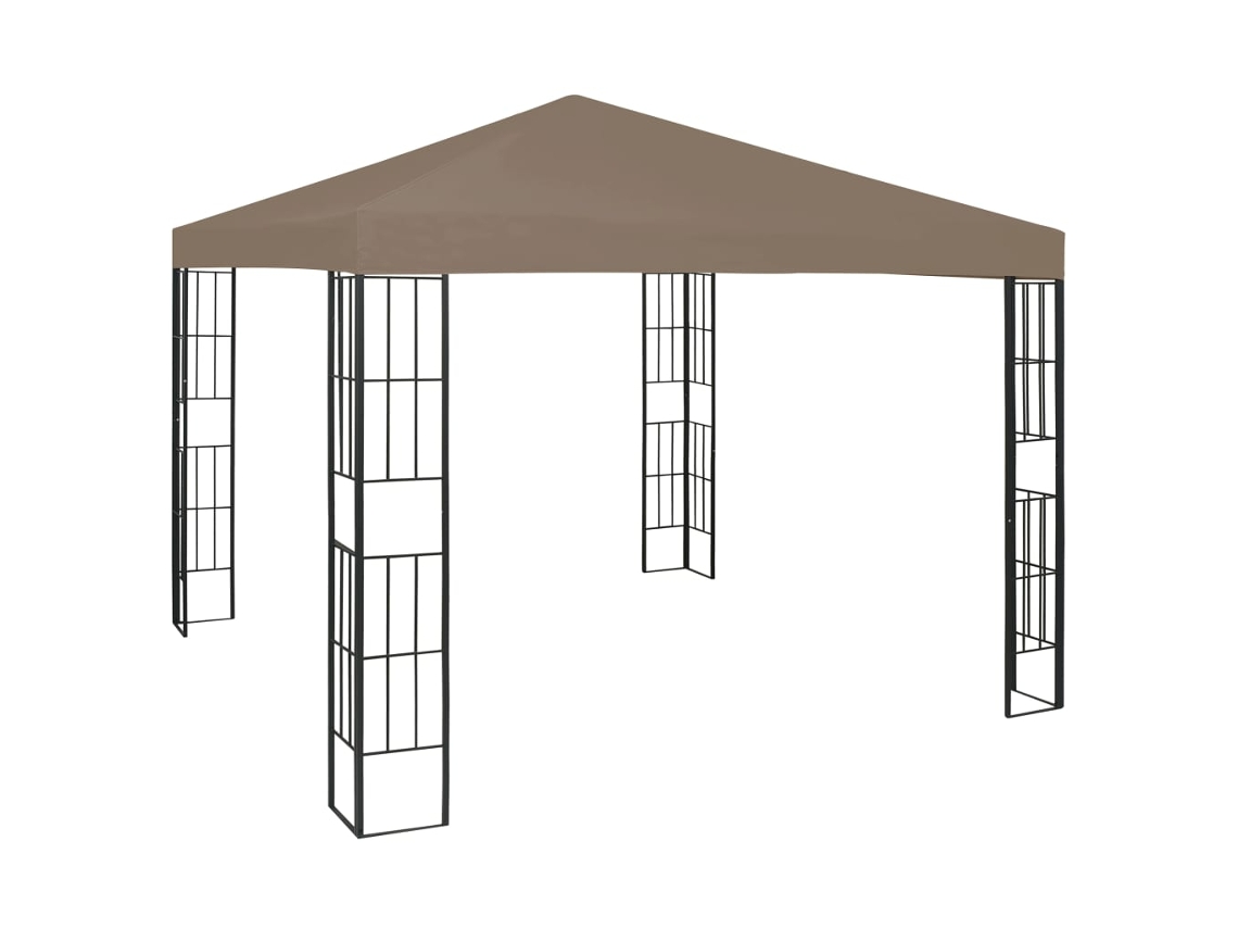 Vidaxl Gazebo 3x3 M Cinzento-acastanhado