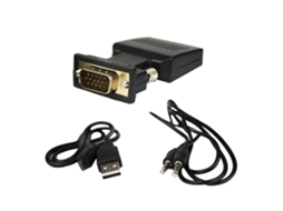 Adaptador Vga Para Hdmi Com Entrada De Áudio De 35 Mm*