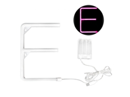 Rebe-luz Led Em Forma De Letra E Estilizada E Única Para Decoração De Casamentos, Festas E Lar Rosa