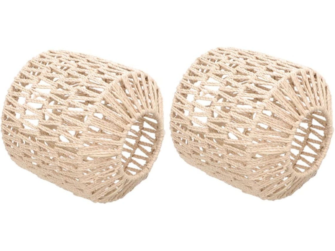 Conjunto de 2 Cúpulas Rústicas para Lustre, Estilo Fazenda, Design Redondo em Formato de Gaiola. SFUSHOS