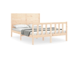 Cama Sem Colchão 140x200 Cm Madeira de Pinho Maciça MAISON EXCLUSIVE