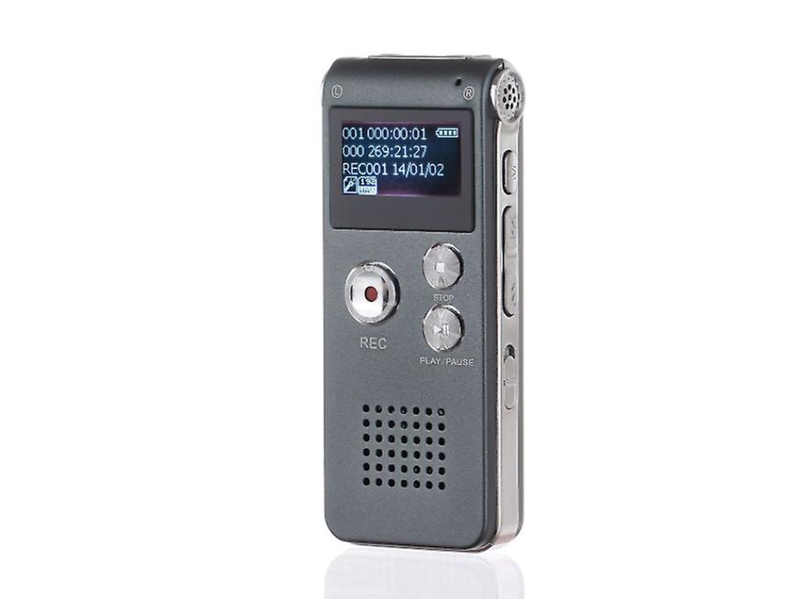 Gravador De Voz Digital Portátil, Gravador De Voz Lcd Mp3 Player 8gb Yizhood (cinza)