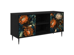 Vidaxl Gabinete Para Tv Lochem 102 X 33 X 51 Cm Carvalho Preto