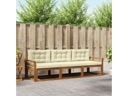 Vidaxl Conjunto De Sofás Para Exterior 3 Pcs Natural E Creme