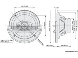 Colunas Auto PIONEER TS-A2013I — 20 cm | 500W | 4 ohms | 25-28 000 Hz | 91dB