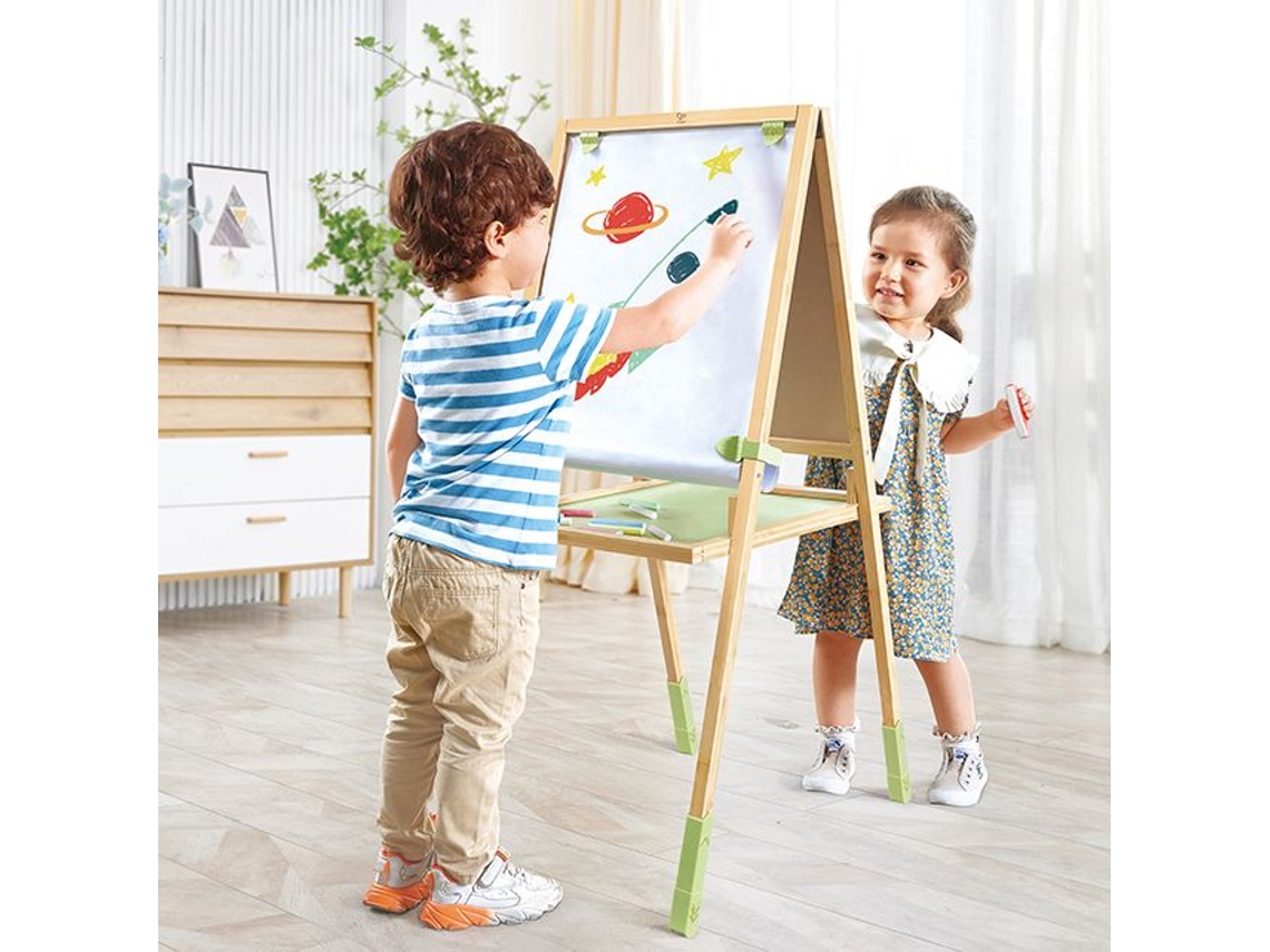 Cavalete De Bambu Hape Step Up Brinquedos Criativos Para Crianças