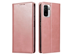 Capa Para Xiaomi Redmi Note 8 Pro Bezerro Textura Magnética Caixa De Couro Flip Horizontal Com Titular E Cartão Slots Carteira Rosa