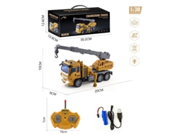 Grua de Engenharia HALINUIA Qh844a 3d (comando À Distância 1 Bateria de Lítio 1 Cabo de Carregamento Amarelo)