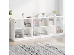 Estante C/ Portas 204x37x75 Cm Derivados De Madeira Branco Lovely Home