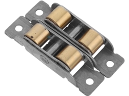 Conjunto De 2 Roletes Metálicos Para Portas Vidro Com Rolamento Duplo