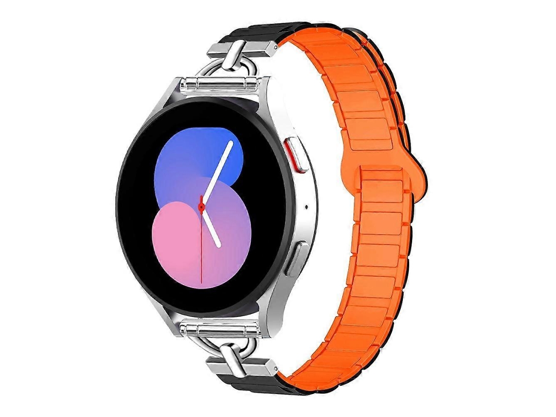Pulseira De Silicone Magnética Em Formato De D Com Três Contas, 20 Mm