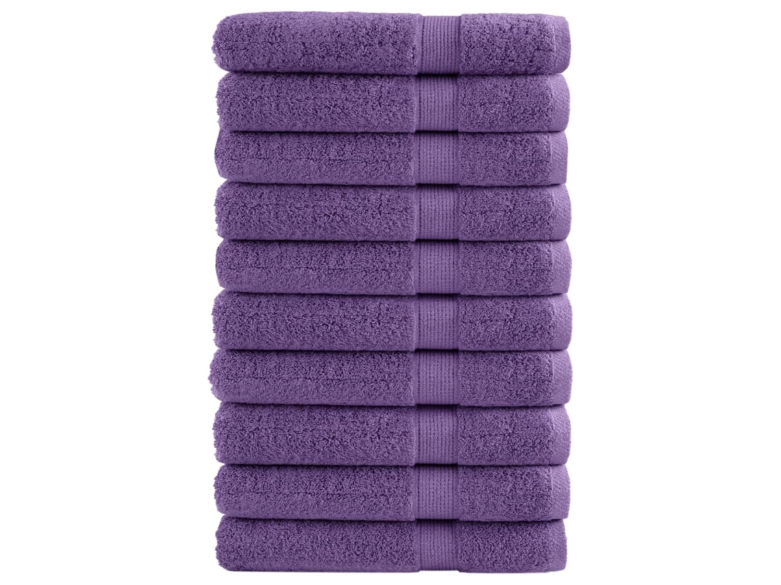 Vidaxl Toalhas De Sauna Premium Solund 10 Pcs 80x200 Cm 600 Gsm Roxo